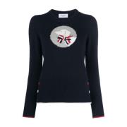 Thom Browne Round-neck Knitwear Blue, Dam