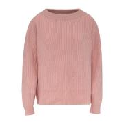 Malo Round-neck Knitwear Pink, Dam
