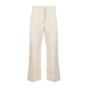 Msgm Trousers Beige, Dam