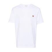 Maison Kitsuné Bomull Fox Motiv T-shirt White, Herr