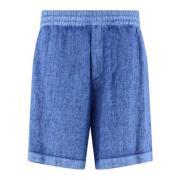 Burberry Linne shorts med dragsko Blue, Herr