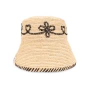 Chloé Raffia hatt Beige, Dam