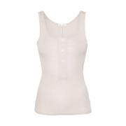 Ami Paris Sleeveless Tops Beige, Dam