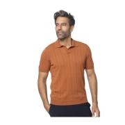 Gran Sasso Polo Shirts Brown, Herr