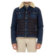 Moorer Japansk Denim Quiltad Dunjacka Blue, Herr