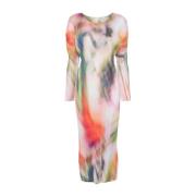 Issey Miyake Midi Dresses Multicolor, Dam