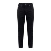 Alexander McQueen Jeans med sömnadsdetaljer Black, Herr