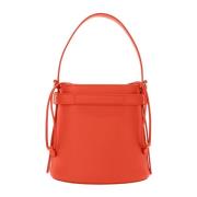 Furla Strukturerad Läder Mini Hinkväska Orange, Dam