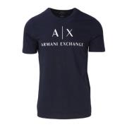 Armani Exchange T-shirt med rund hals och tryck Blue, Herr