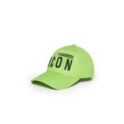 Dsquared2 Grön Bomull Baseballkeps med Broderad Logotyp Green, Unisex