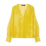 Max Mara Leccio Spetsblus Yellow, Dam