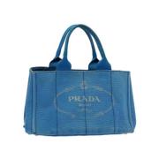 Prada Vintage Pre-owned Bomull handvskor Blue, Dam