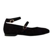 Alohas Svart Mocka Ballet Flats Black, Dam