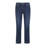 Sportmax Vintage Denim Jeans med Fem Fickor Blue, Dam