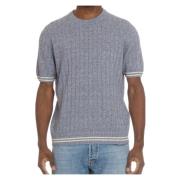 Gran Sasso Round-neck Knitwear Blue, Herr