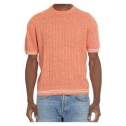 Gran Sasso Round-neck Knitwear Orange, Herr