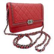 Chanel Vintage Pre-owned Laeder chanel-vskor Red, Dam