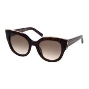 Philipp Plein Spp026S Solglasögon Svart Ram Brown, Dam