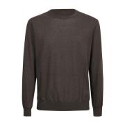 Kangra Round-neck Knitwear Brown, Herr