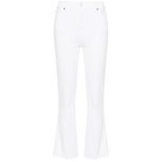 7 For All Mankind Hög Midja Bootcut Jeans White, Dam