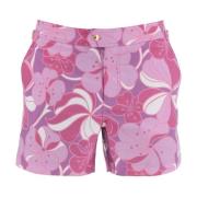 Tom Ford Blommönstrade Bermuda Shorts för Kvinnor Pink, Herr