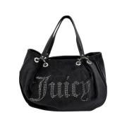 Juicy Couture Svart Shopper Väska med Strassdetalj Black, Dam