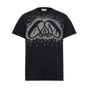 Alexander McQueen Charm Print Bomull Tee Black, Herr