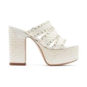 Casadei Heeled Mules White, Dam