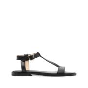 Doucal's Flat Sandals Black, Dam