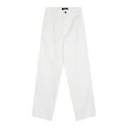 Dickies Straight Trousers White, Dam