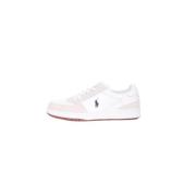 Ralph Lauren Vita Lädersneakers med Mockadetaljer White, Herr