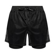 Balmain Genombrutna shorts Black, Herr