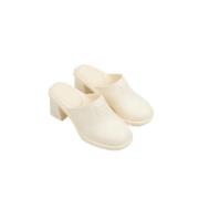 Miu Miu Pre-owned Pre-owned Tyg sandaler White, Dam