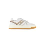 Hogan Ivory Low-Top Sneakers med H Detalj Beige, Dam