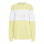 Ball Mysig Broderad Sweatshirt Yellow, Dam