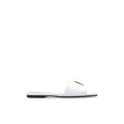 Balmain Dafne quiltade slides White, Dam