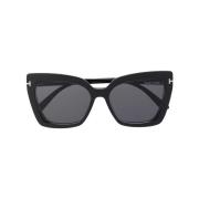 Tom Ford Svart Optisk Ram Clip Stil Black, Dam