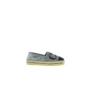 Carolina Herrera Silverpärla Espadriller med CH Initialer Gray, Dam