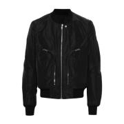 Rick Owens Bauhaus Flight Jacket Black, Herr