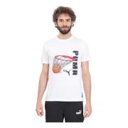 Puma T-Shirts White, Herr