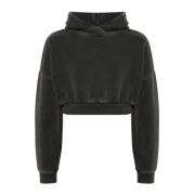 Entire Studios Svart Tvättad Heavy Hoodie Black, Herr