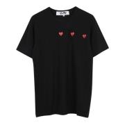 Comme des Garçons Play Svart T-shirt med hjärttryck Black, Herr