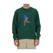 New Balance Sweatshirts Green, Herr