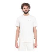 Puma Kräm Broderad Logotyp T-shirt Beige, Herr