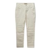 MOS MOSH Cropped Trousers Beige, Dam