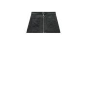 Courrèges Leather Skirts Black, Dam