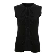 JW Anderson Sleeveless Tops Black, Dam