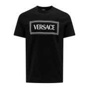 Versace T-Shirts Black, Herr