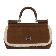 Dolce & Gabbana Brun/Latte Läder Toteväska Aw23 Brown, Dam