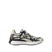 Alexander McQueen Beige/Svart Canvas Sneakers - Sprint Runner Multicol...